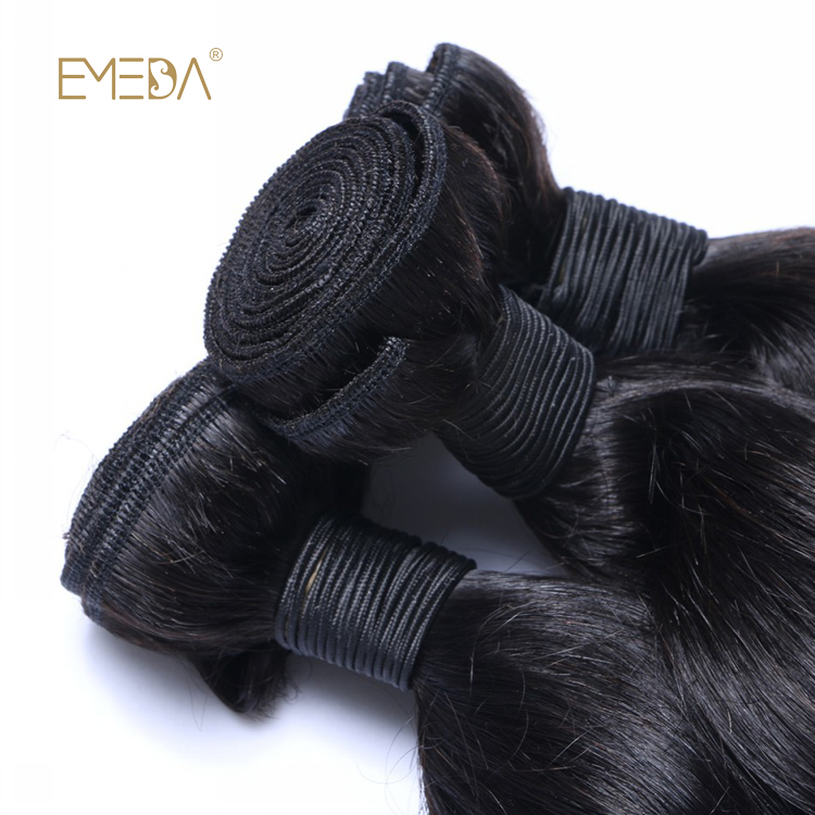 Black Hair Weave Brazilian Virgin Cuticle Aligned Hair Bundles Natural Weave  LM444